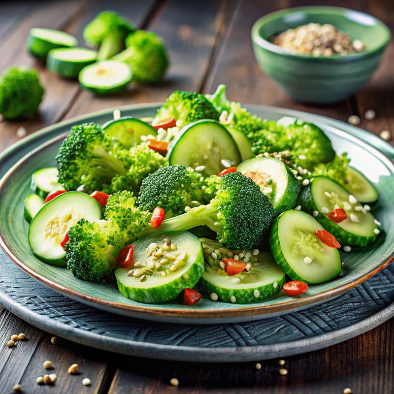 Asian-Inspired Broccoli and Cucumber Salad