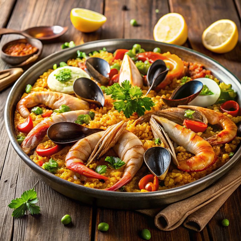 Authentic Valencia Seafood Paella