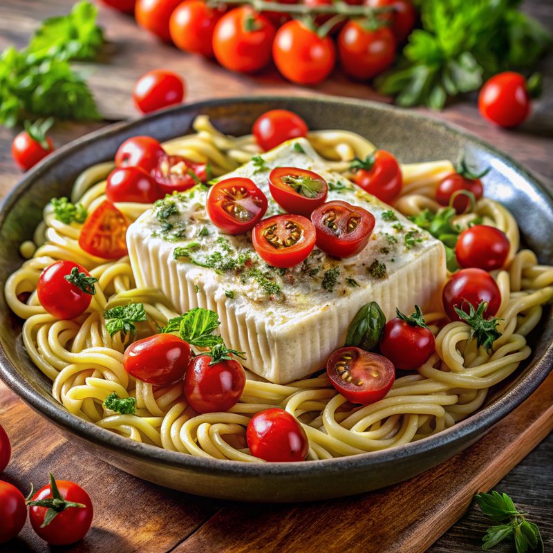 Baked Feta Cheese Pasta