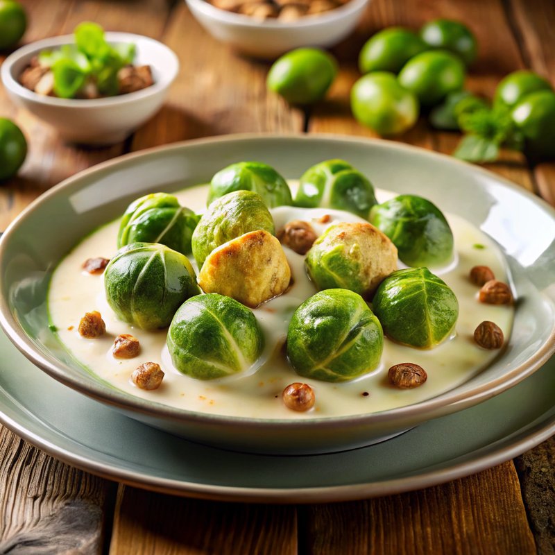 Brussels Sprouts Buried in Cream