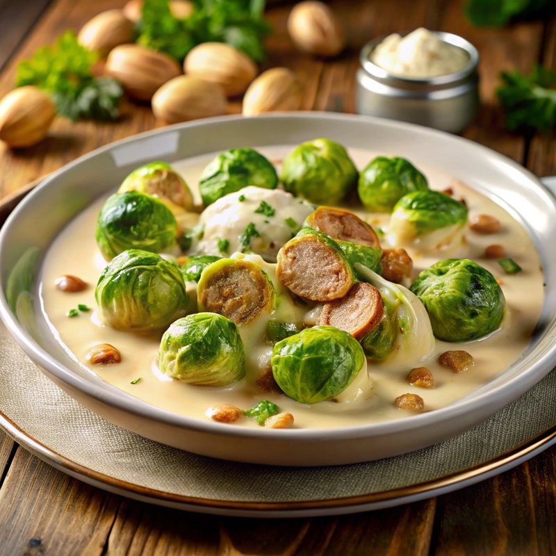 Brussels Sprouts Buried in Cream