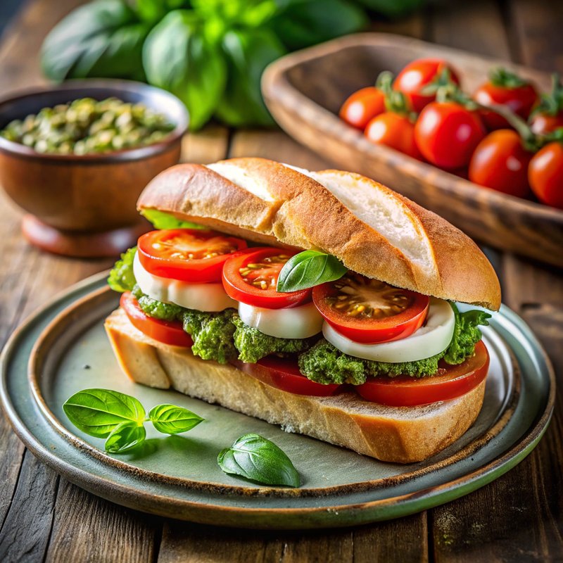 Caprese Sandwich with Pesto