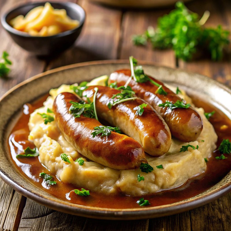 Classic Bangers and Mash