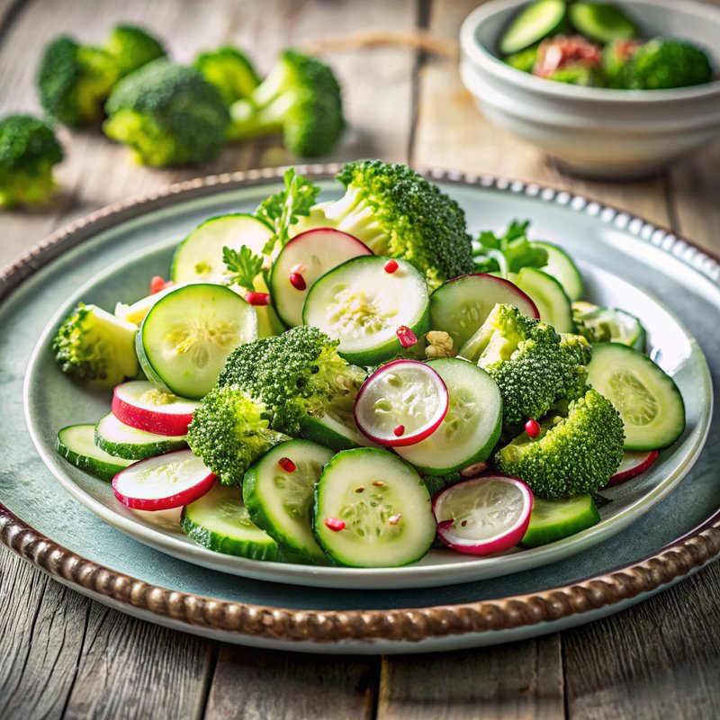 Comforting Broccoli and Cucumber Salad