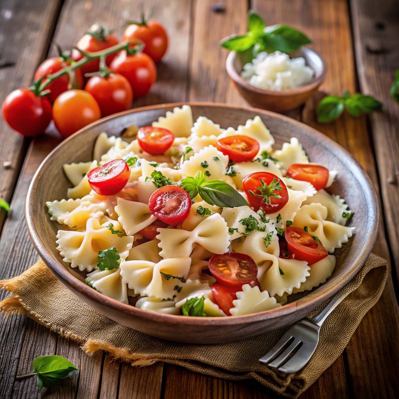 Feta Tomato Bow-Tie Pasta