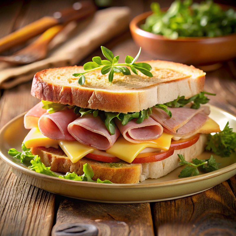 Gourmet Ham and Cheese Sandwich