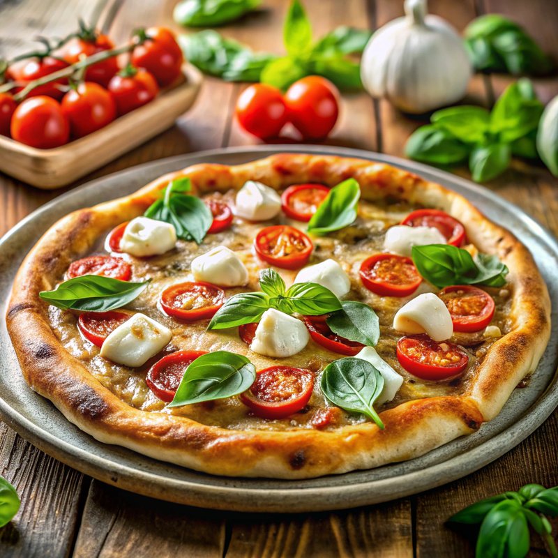 Gourmet Herb-Infused Margherita Pizza