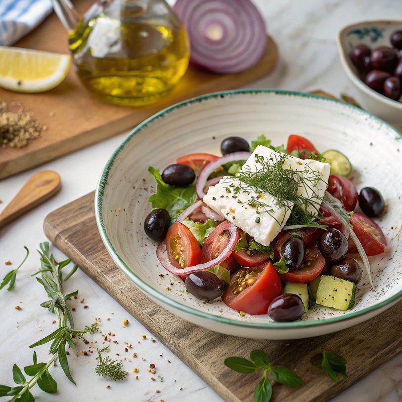 Greek Salad with Olives