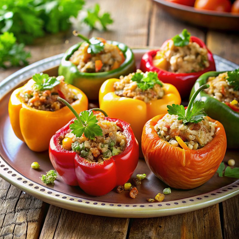 Hot and Zesty Stuffed Peppers