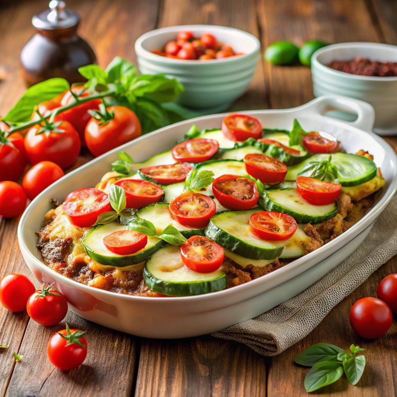 Italian Zucchini Beef Bake