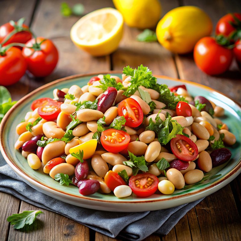 Mediterranean Dense Bean Salad