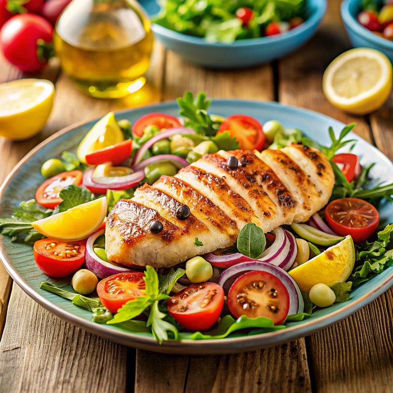 Mediterranean Grilled Chicken Salad