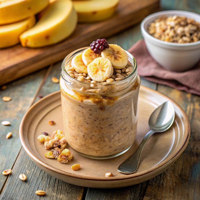 Peanut Butter Banana Overnight Oats