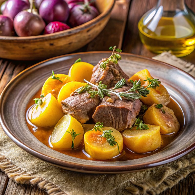 Saffron-Infused Lamb and Potato Stew