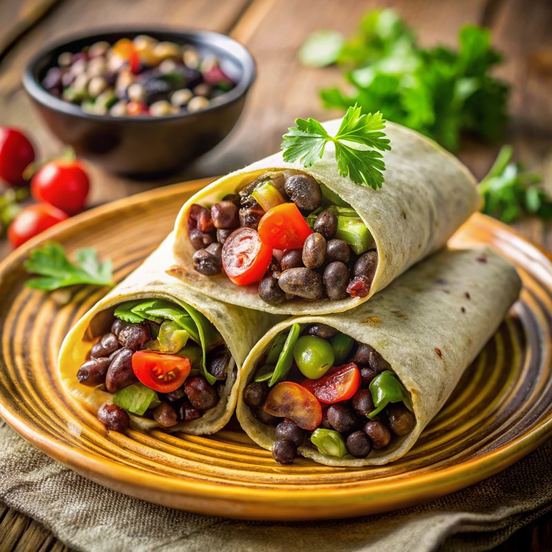 Spicy Black Bean Burritos
