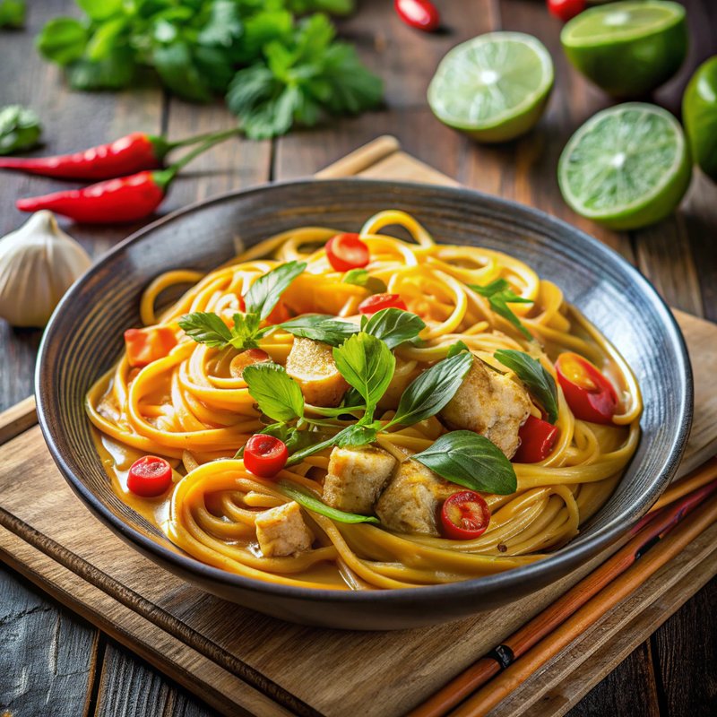 Spicy Thai Coconut Curry Noodles