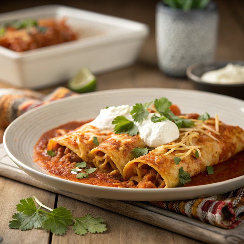 Traditional Mexican Chicken Enchiladas