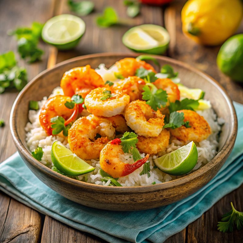 Zesty Lime Coconut Shrimp Bowls